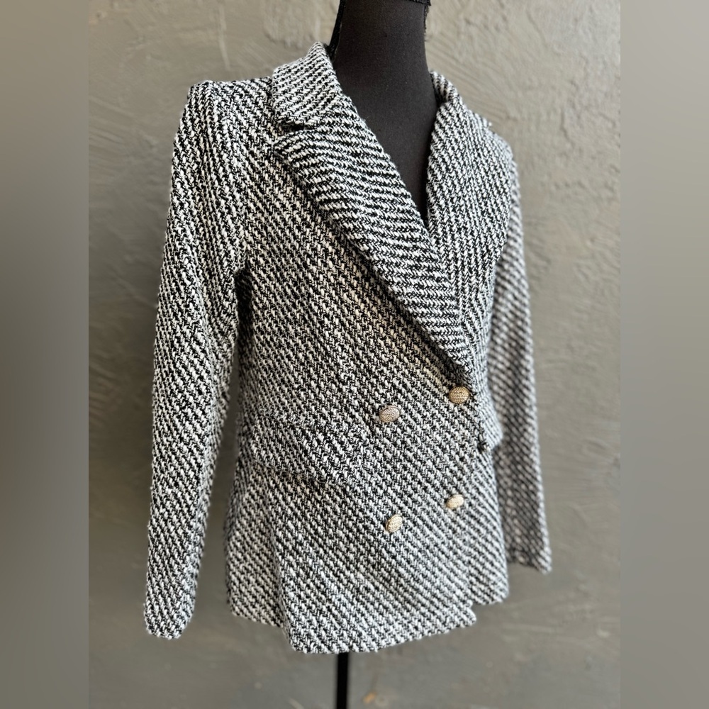 SHEIN LUNE Solid Double Breasted Blazer,Size S - image 9